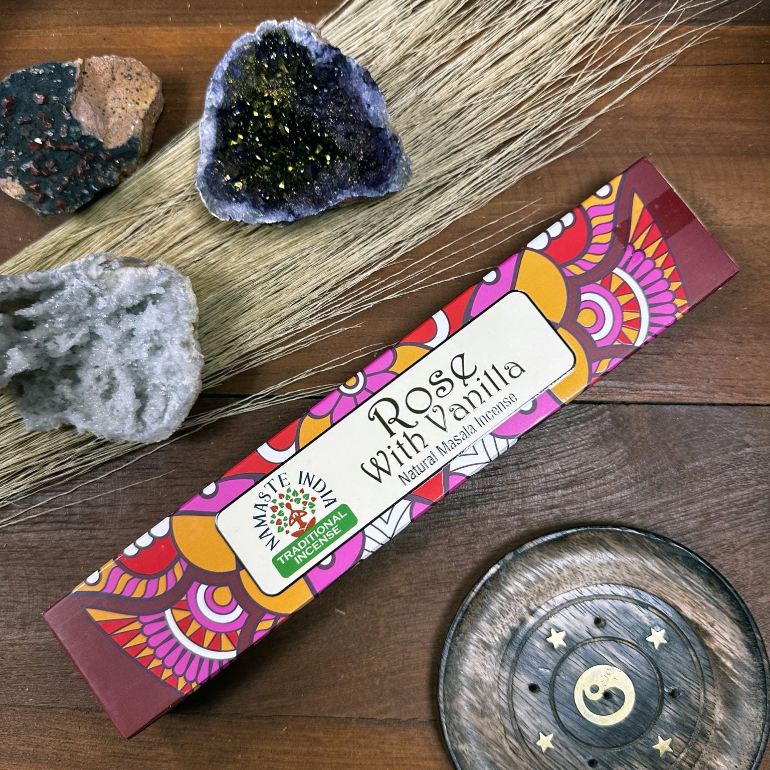 Roos & Vanille Masala Wierook – Namaste Mandala