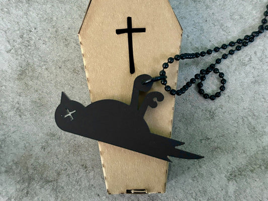 Dooie Mus Ketting - zwart