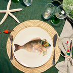 The Culinary Catch no.3 The Nightlife Catch - set of 4 dinner plates