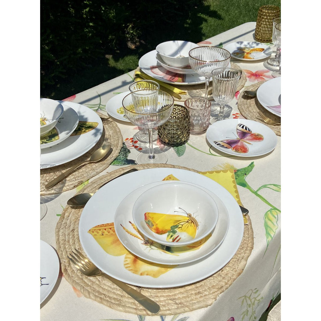 La Dolce Vita di una Farfalla – Picnic Salads | Set of 4 Porcelain Bowls