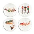 The Culinary Catch no.2 The Sunset Catch – set of 4 dinner plates