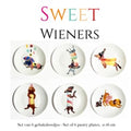 Sweet Wieners - Set of 6 cake plates