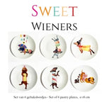 Sweet Wieners - Set of 6 cake plates