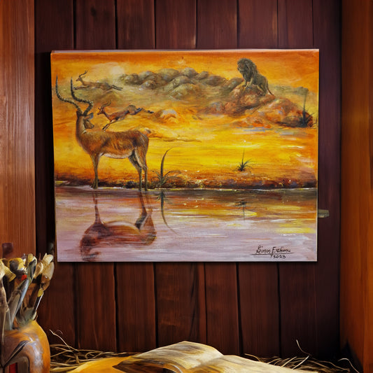 Schilderij Afrikaanse Savanne